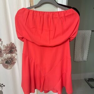 Magnolia Boutique Strapless Coral Dress